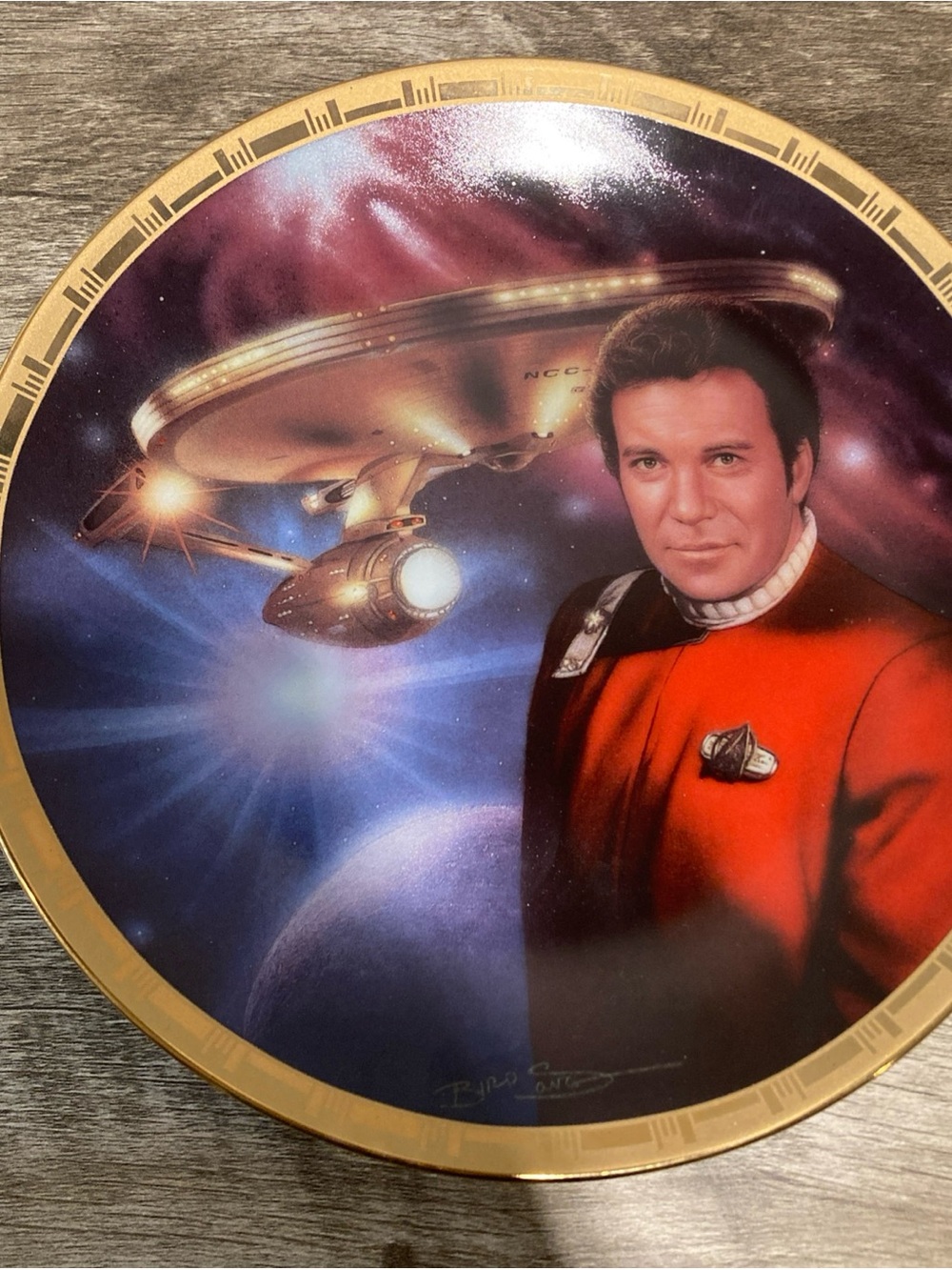 Star Trek Admiral Kirk & USS Enterprise NCC-1701 Power of Command Hamilton Plate